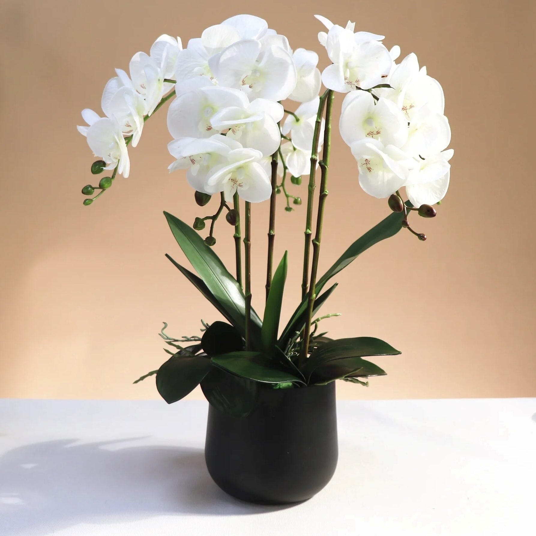 Orchidée Artificielle 3D – Plante Décorative Imprimée – Pot Design