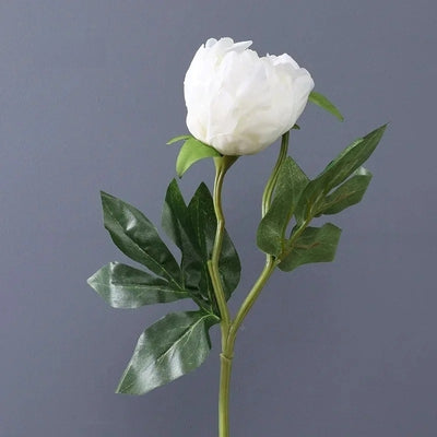 Fausse Pivoine Blanche Haut de Gamme - 48 cm
