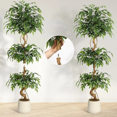 Ficus Benjamina Artificiel Réaliste, en pot