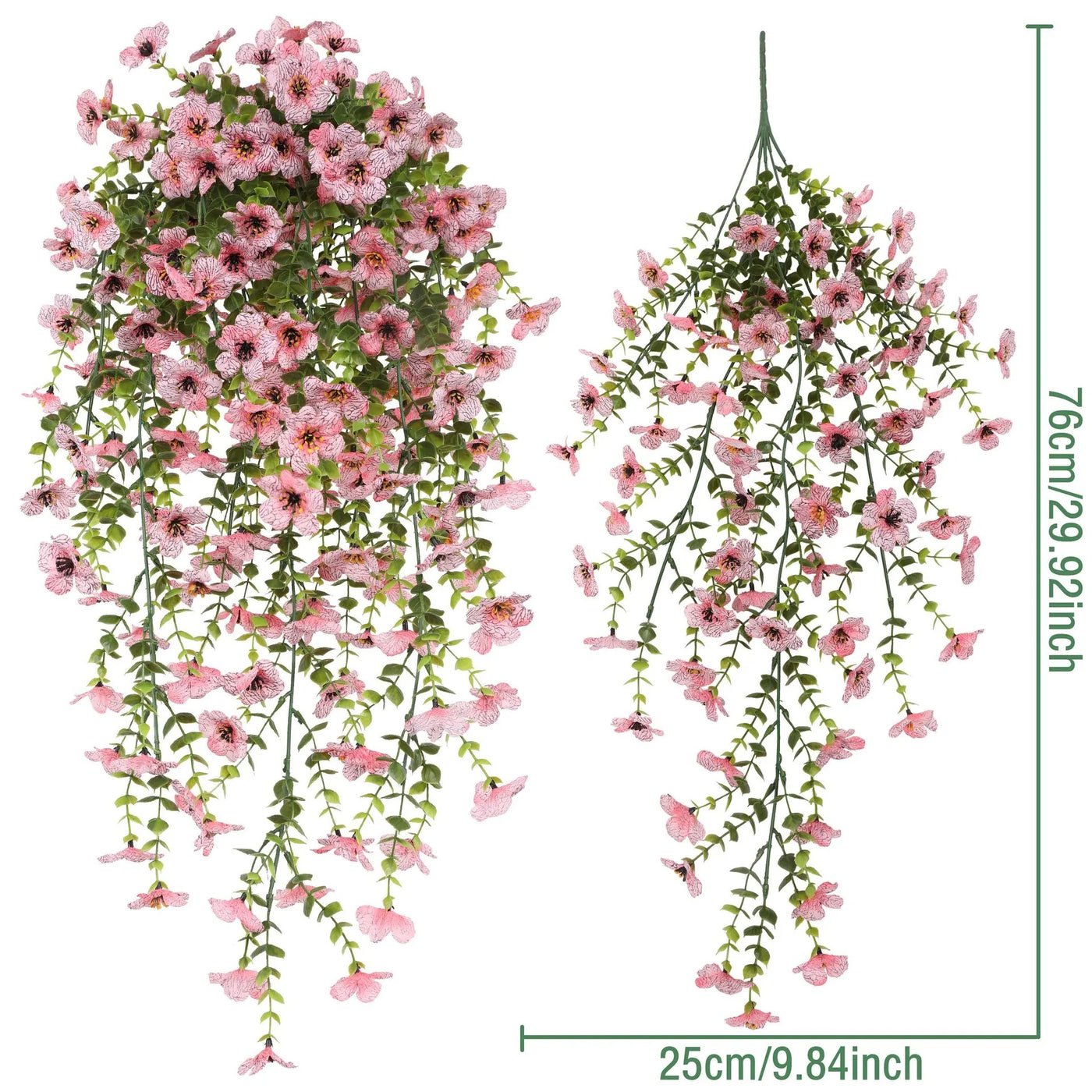 Fleurs Suspendues Artificielles Roses
