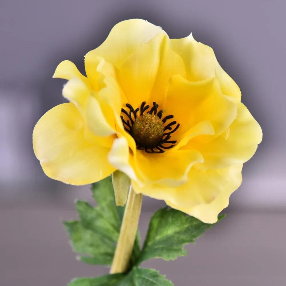 Anémone Artificielle Jaune - 51 cm