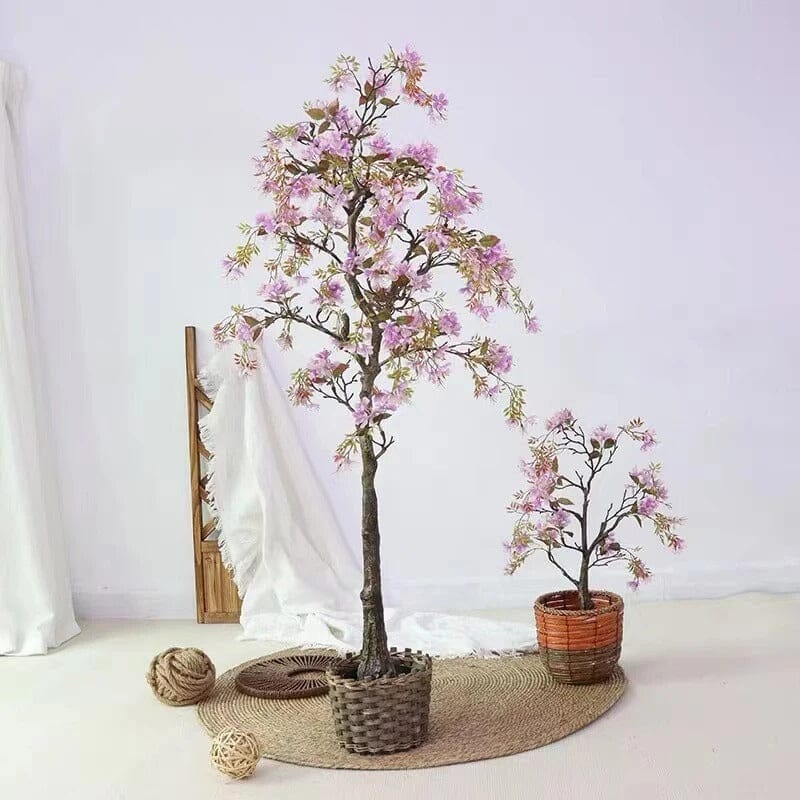 Cabilock 6 Cerisiers Artificiels En Fleurs - Miniatures Réalistes Pour Décoration, Table De Sable, Jardin Miniature, Bureau - 13