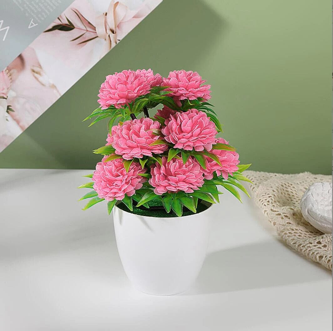 Bonsaï Fleur Chrysanthème Artificielle - 21 cm