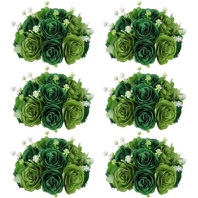 Boule Fleur Artificielle Mariage rose verte