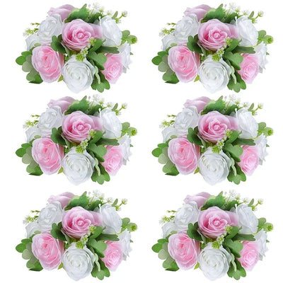Boule Fleur Artificielle Mariage boule rose et blanche