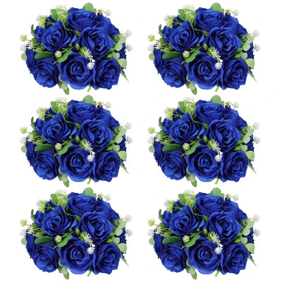 Boule Fleur Artificielle Mariage rose bleue