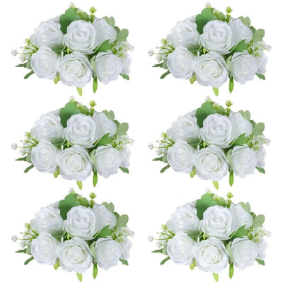 Boule Fleur Artificielle Mariage rose blanche