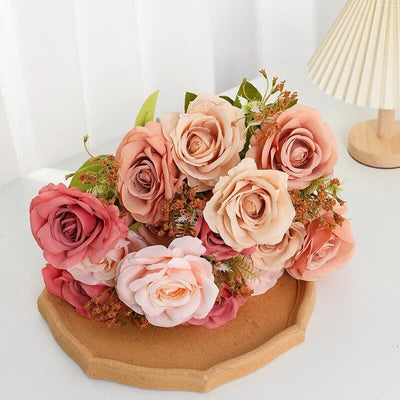 Composition Florale Artificielle Rose - 50 cm