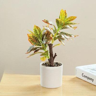 Lot De 4 Plantes Artificielles En Pot - Petites Faux Plantes Décoratives Pour Intérieur, Bureau Et Salle De Bain