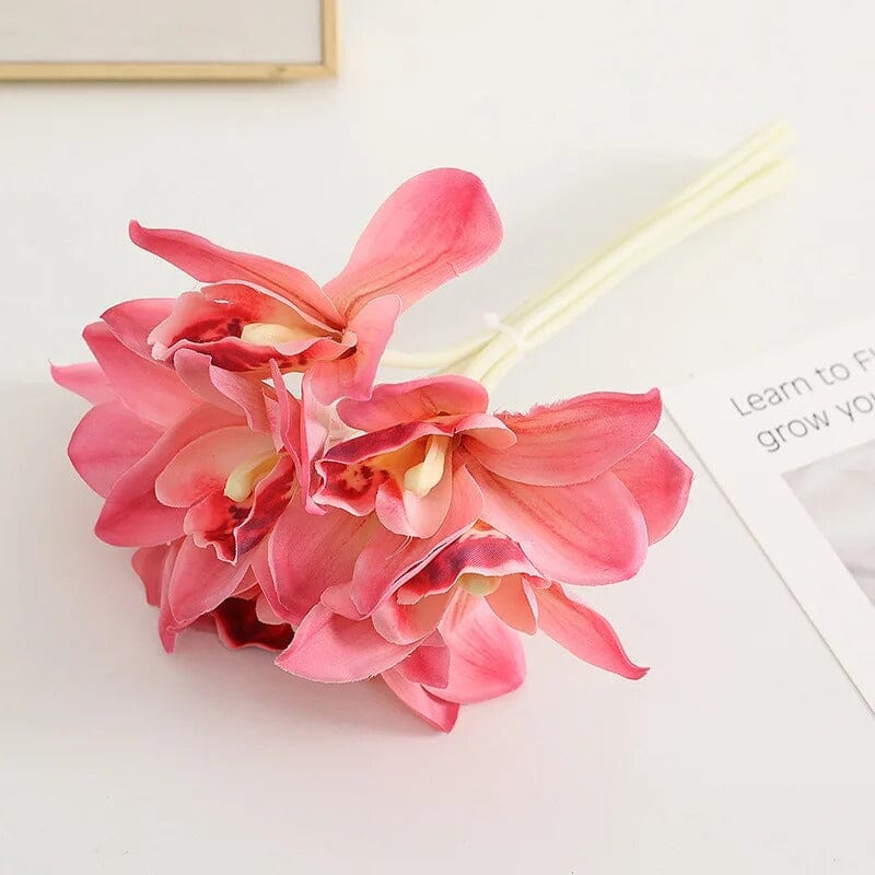 Cymbidium artificielle en bouquet (Orchidée) - 28 cm – Horizon ...