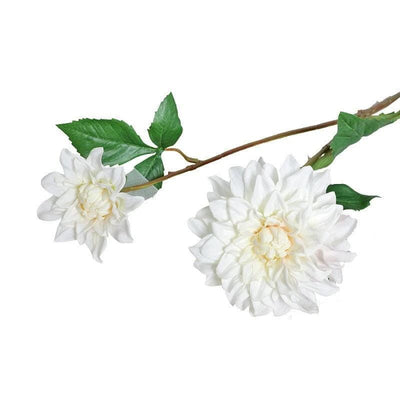Dahlia Artificiel Blanc - 60 cm