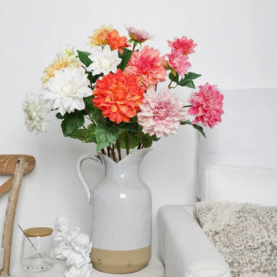 Dahlia Artificiel Orange - 60 cm