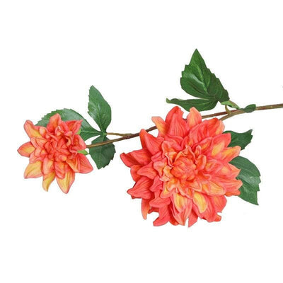 Dahlia Artificiel Orange - 60 cm