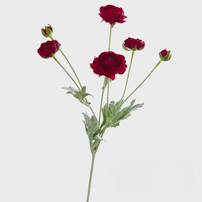 Fausse Renoncule Haut de Gamme Rouge