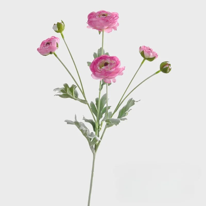Fausse Renoncule Haut de Gamme Rose