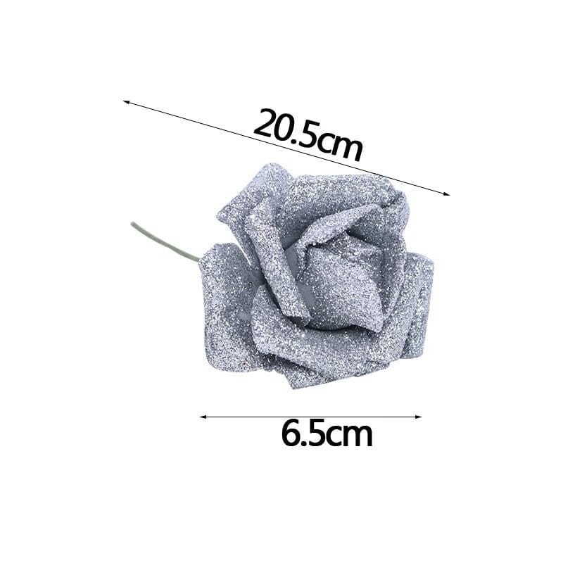 Fleur Artificielle Argentée - 20,5 cm
