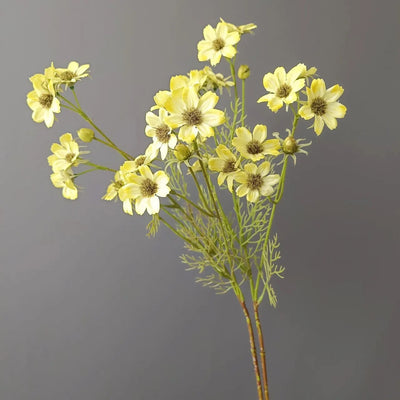 Fleur Artificielle Cosmos Jaune - Par 6 Tiges - 66 cm