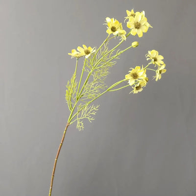 Fleur Artificielle Cosmos Jaune - Par 6 Tiges - 66 cm