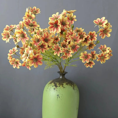 Fleur Artificielle Cosmos Orange - Par 6 Tiges - 66 cm