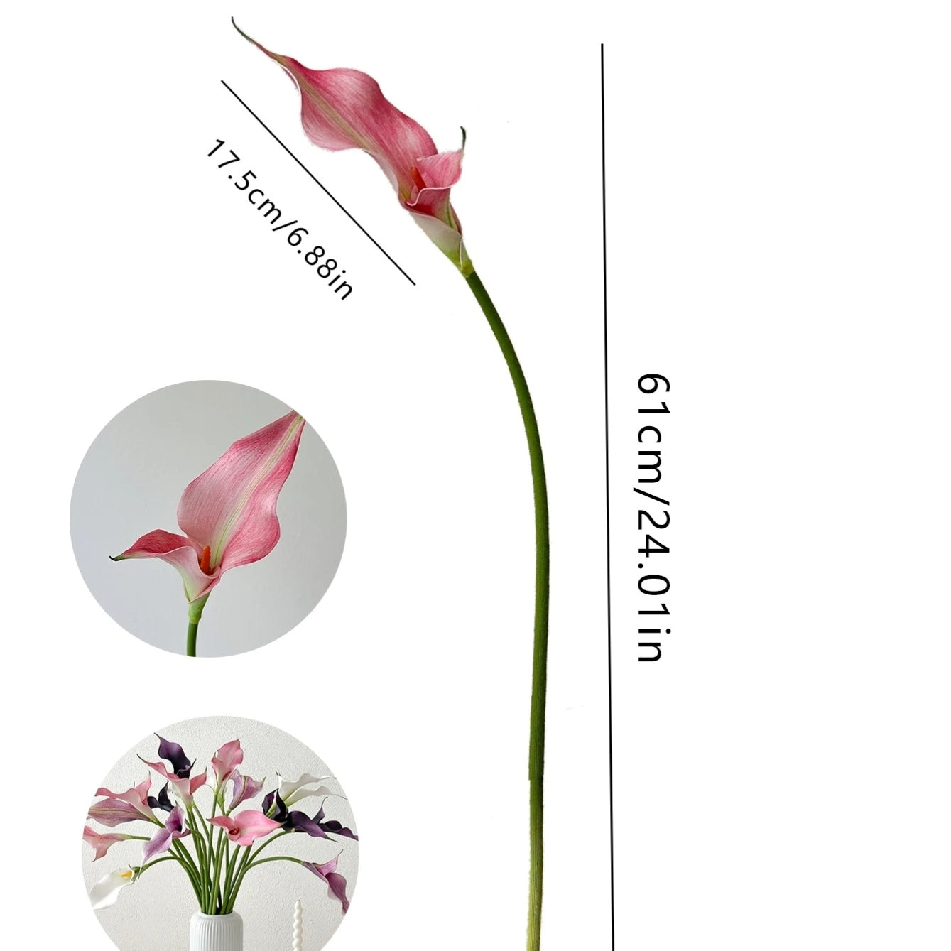 Fleur Arum Artificielle Haut de Gamme