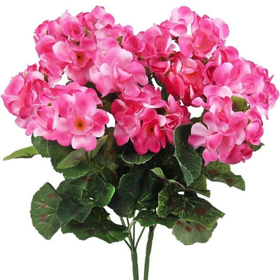 geranium artificiel rose jardiniere