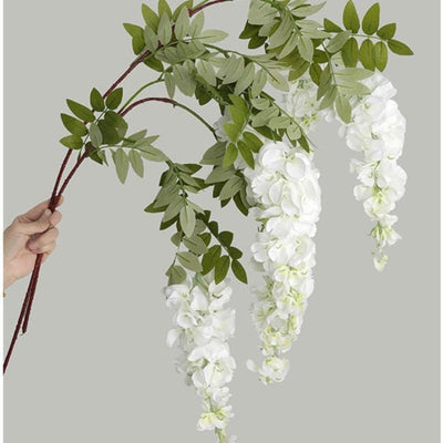 Glycine Artificielle Blanche - 108 cm