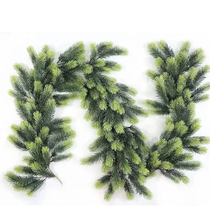 Guirlande Cèdre Artificiel Noël - Déco Réaliste Intérieur/Extérieur - 59 à 106 Cm - Vert Naturel - 4