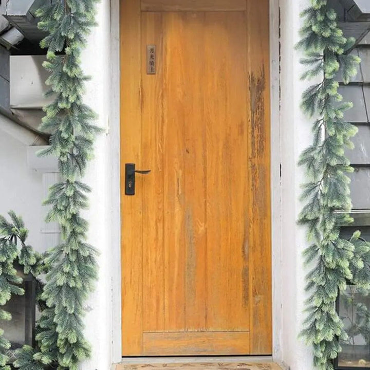 Guirlande Cèdre Artificiel Noël - Déco Réaliste Intérieur/Extérieur - 59 à 106 Cm - Vert Naturel - 2