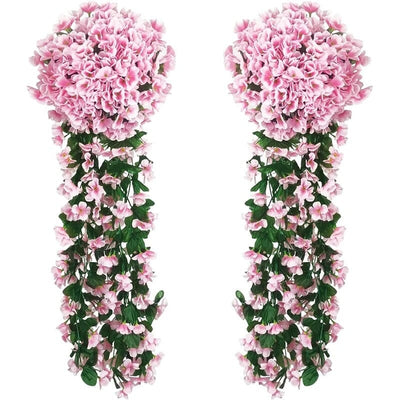 Guirlandes de Fleurs Artificielles Suspendues - Rose