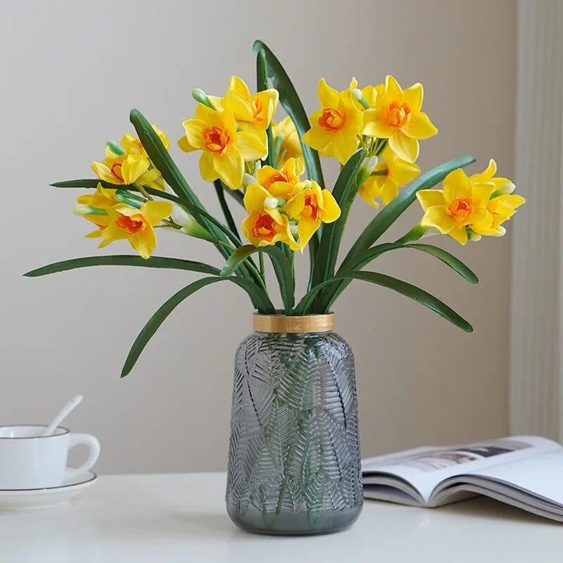 Jonquille Artificielle - Bouquet de 10 Tiges - 46 cm