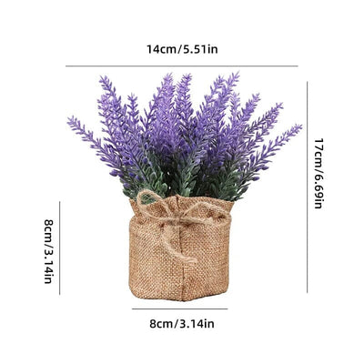 Lavande Artificielle en Pot - 17 cm