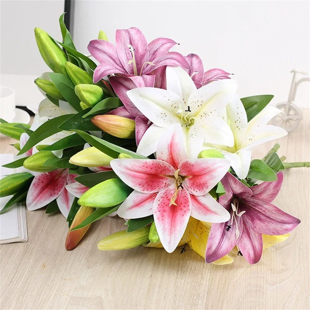 Lys Artificiel Rose Romantique