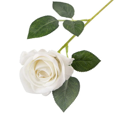 Rose Artificielle Blanche - 52 cm