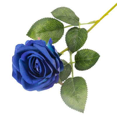 Rose Artificielle Bleu - 52 cm
