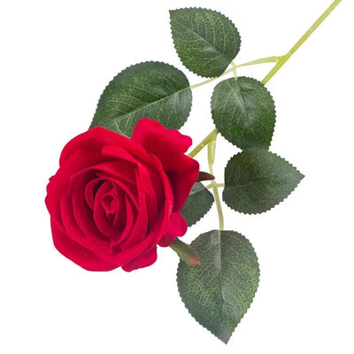 Rose Artificielle Rouge - 52 cm
